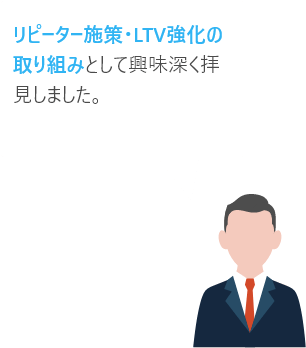 リピーター施策・LTV強化の取り組みとして興味深く拝見しました。